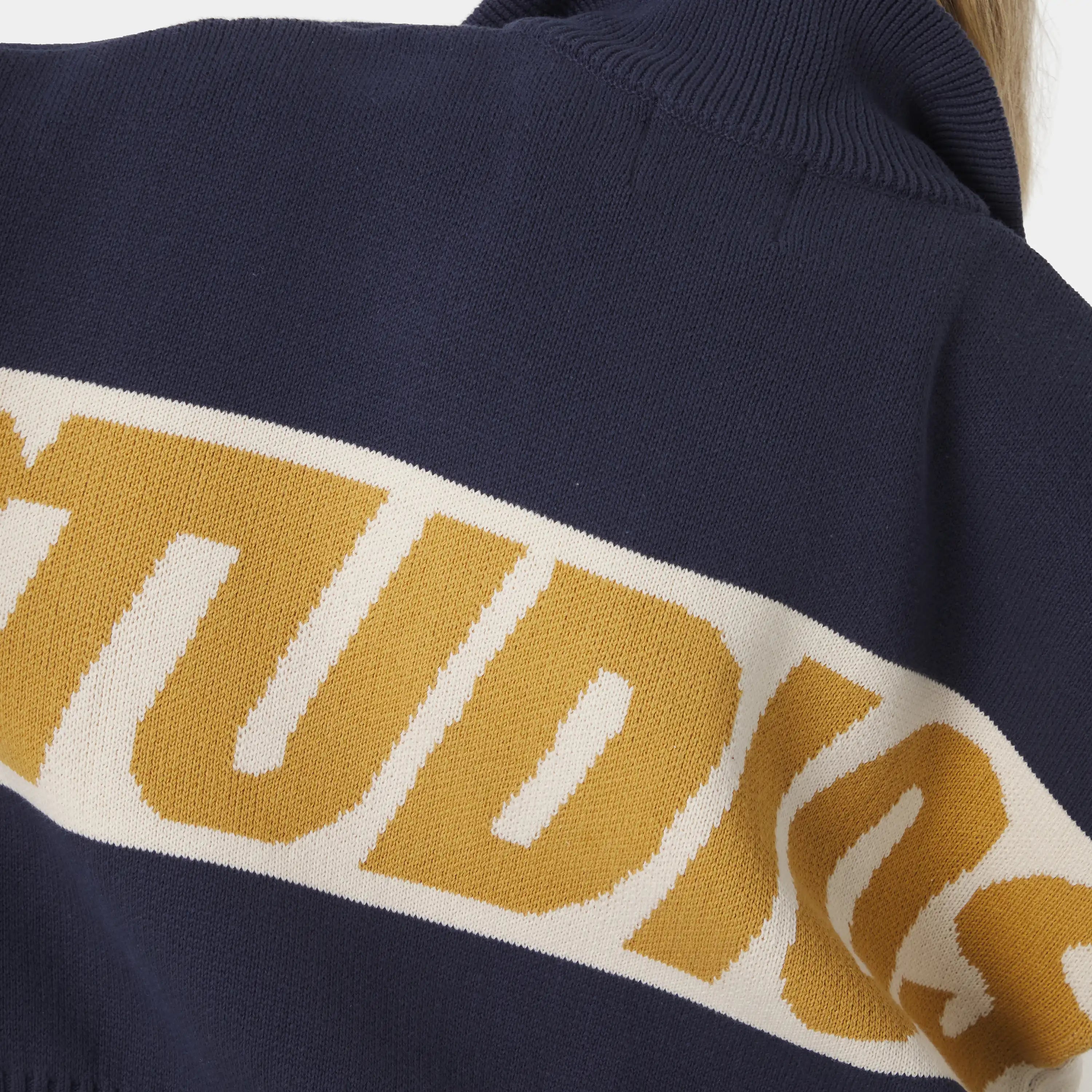 Thrill Mustard Zipper Knit Knitwear eme