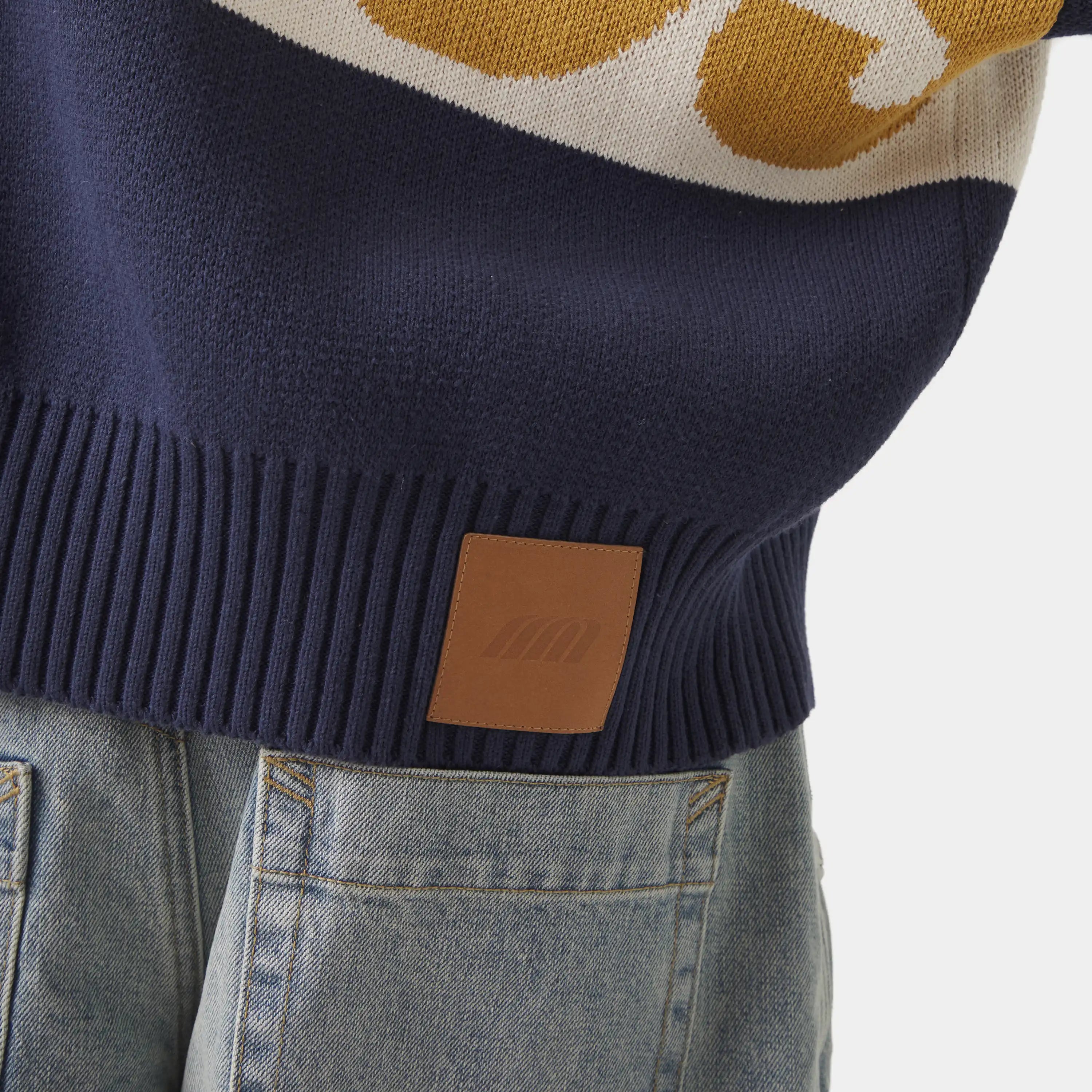 Thrill Mustard Zipper Knit Knitwear eme