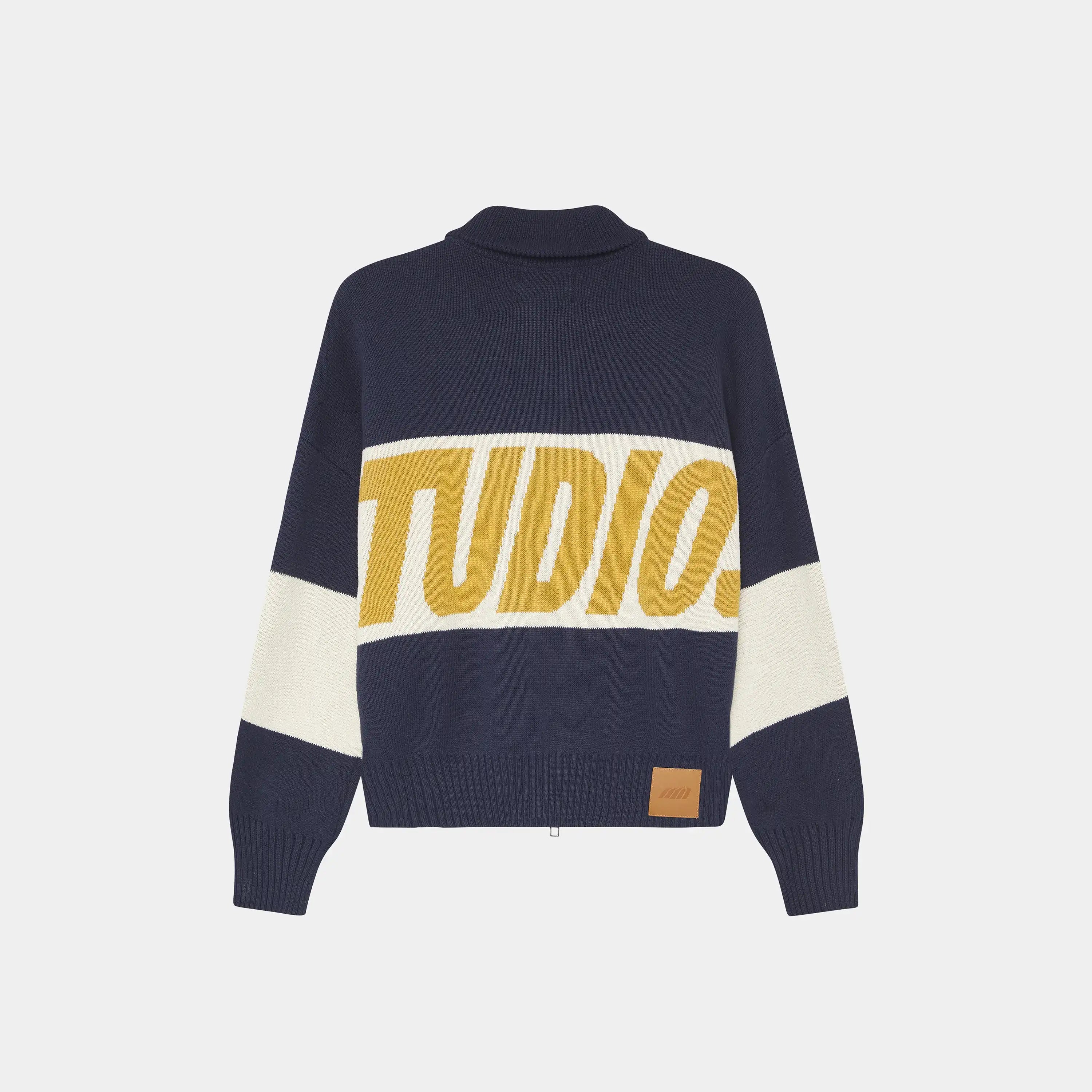 Thrill Mustard Zipper Knit Knitwear eme