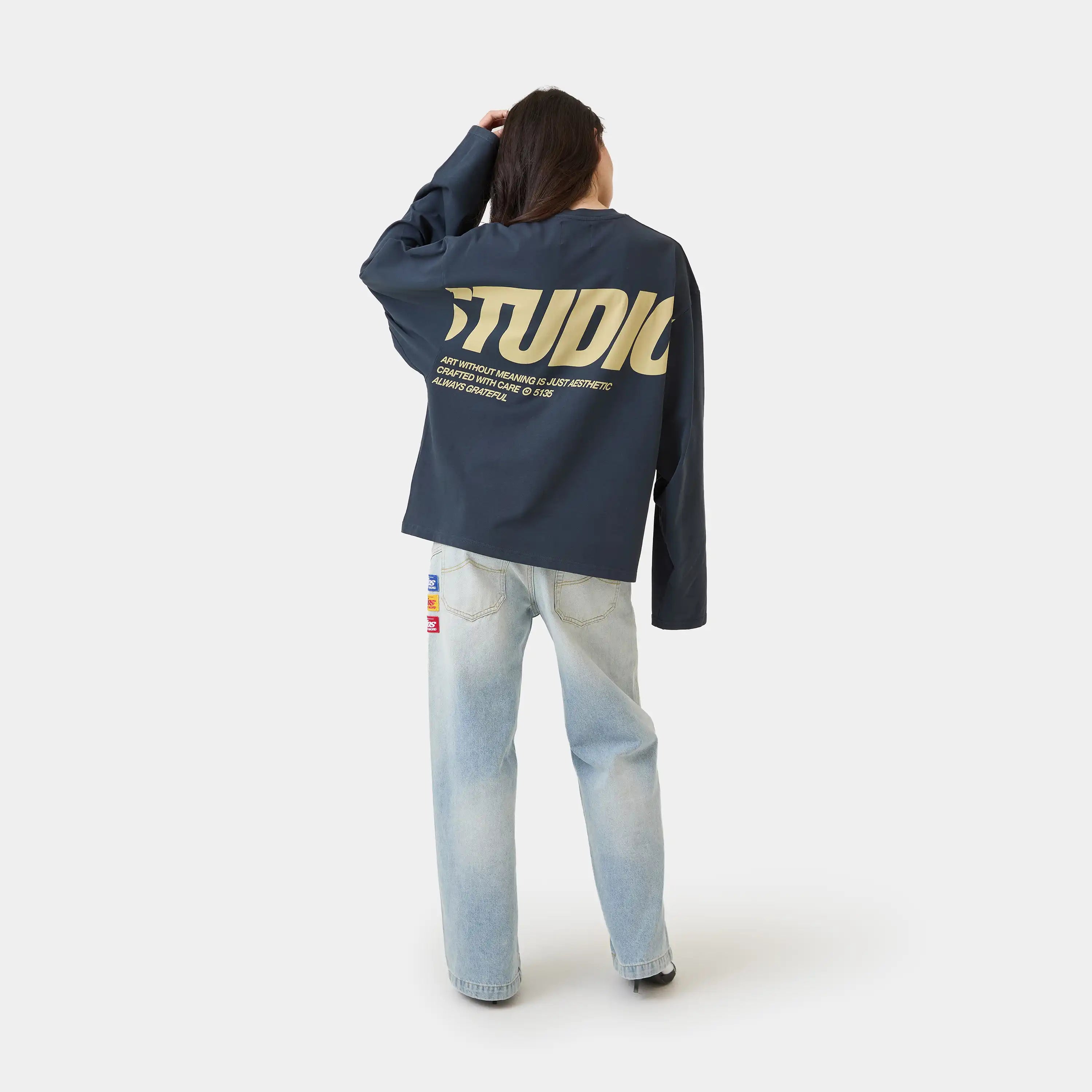 Thrill Navy Long Sleeve T-shirts eme