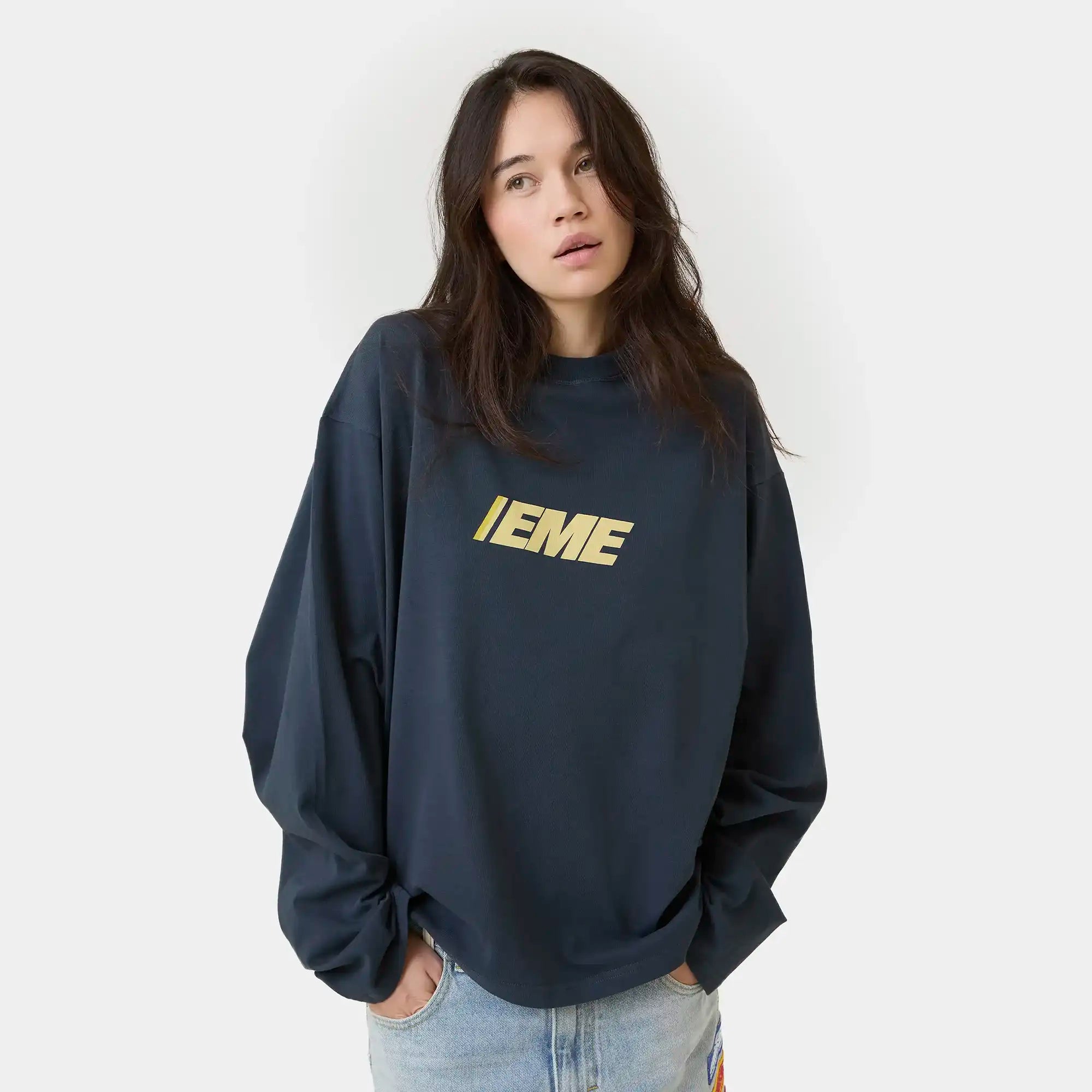 Thrill Navy Long Sleeve T-shirts eme