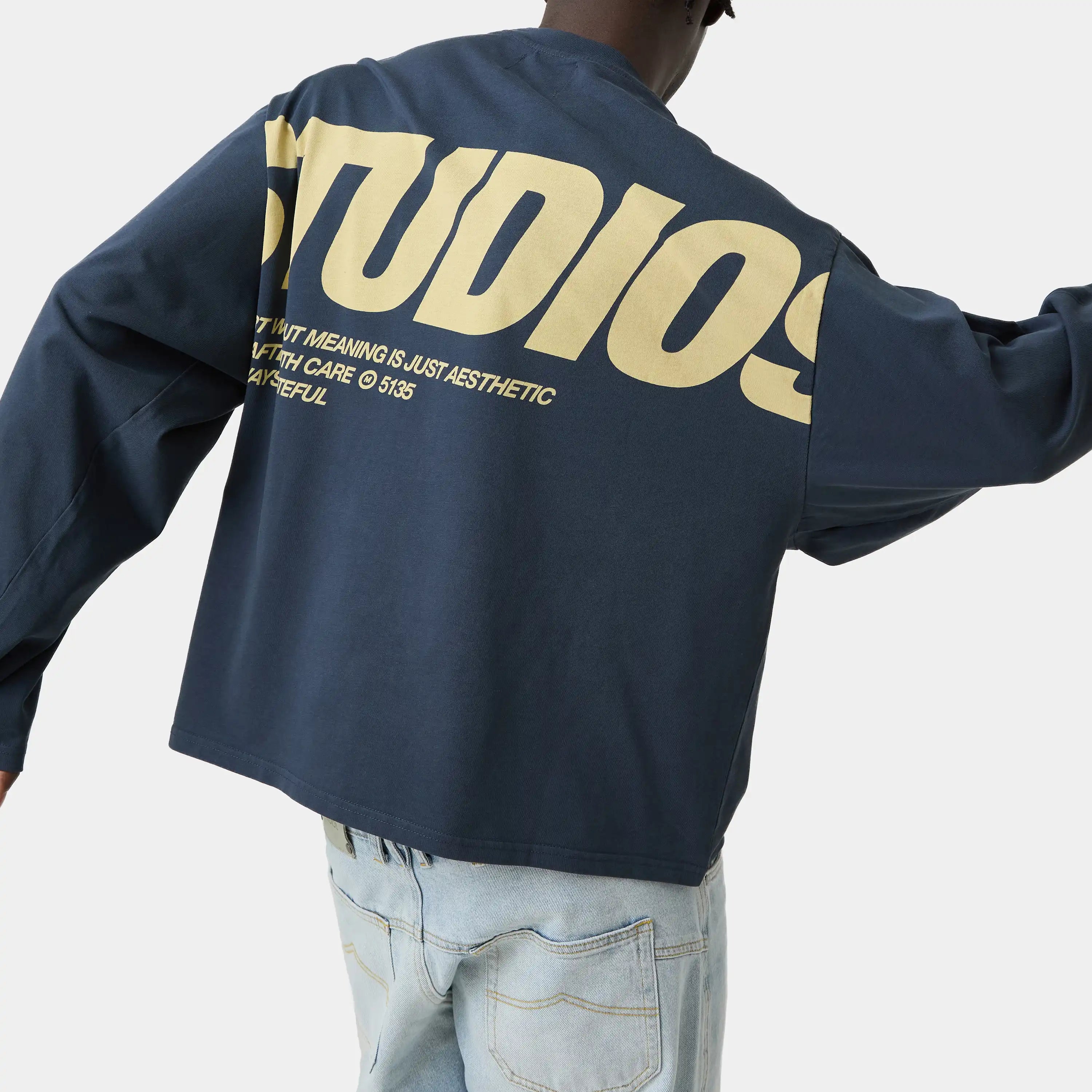 Thrill Navy Long Sleeve T-shirts eme