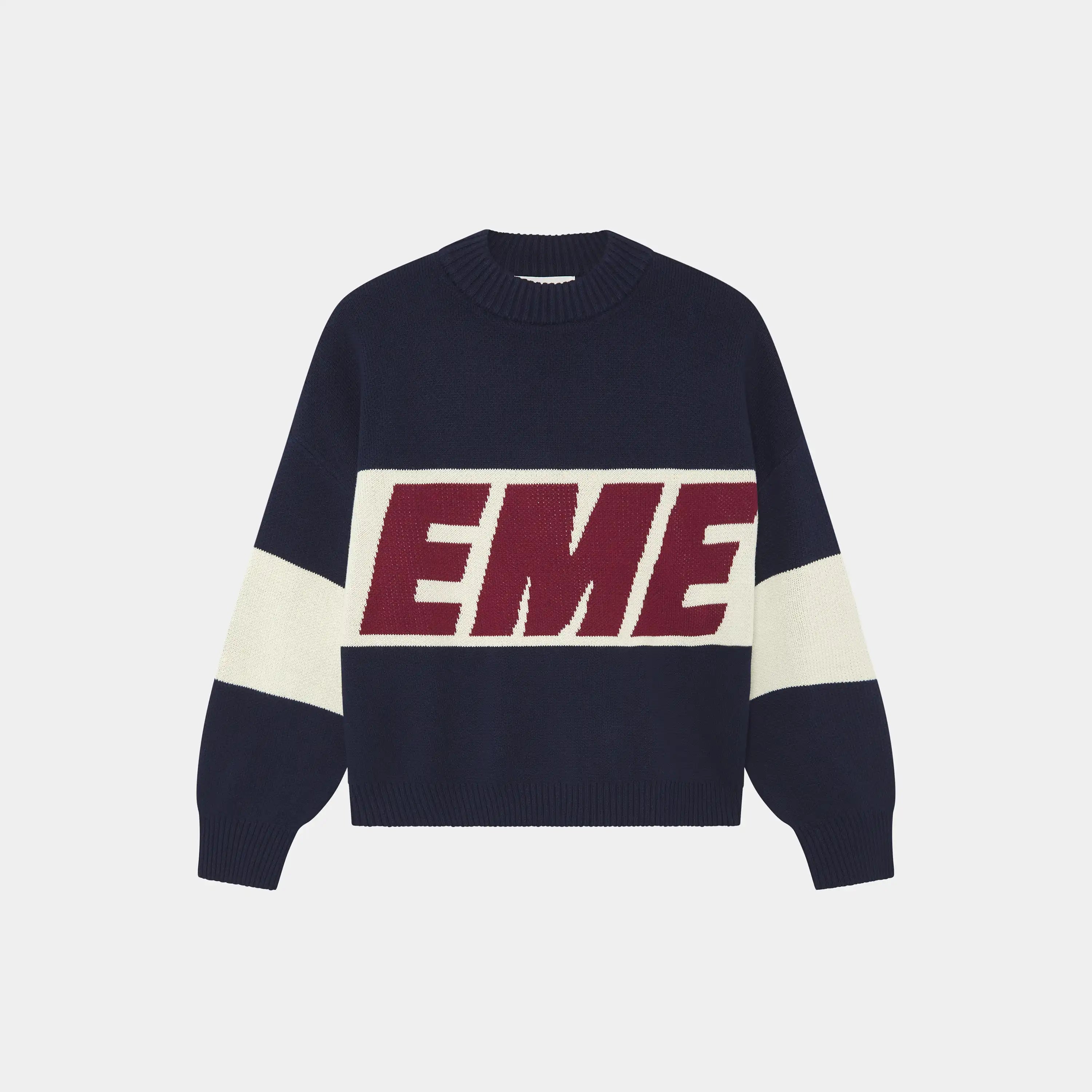 Thrill Navy Master Knit Sweater Knitwear Eme Studios