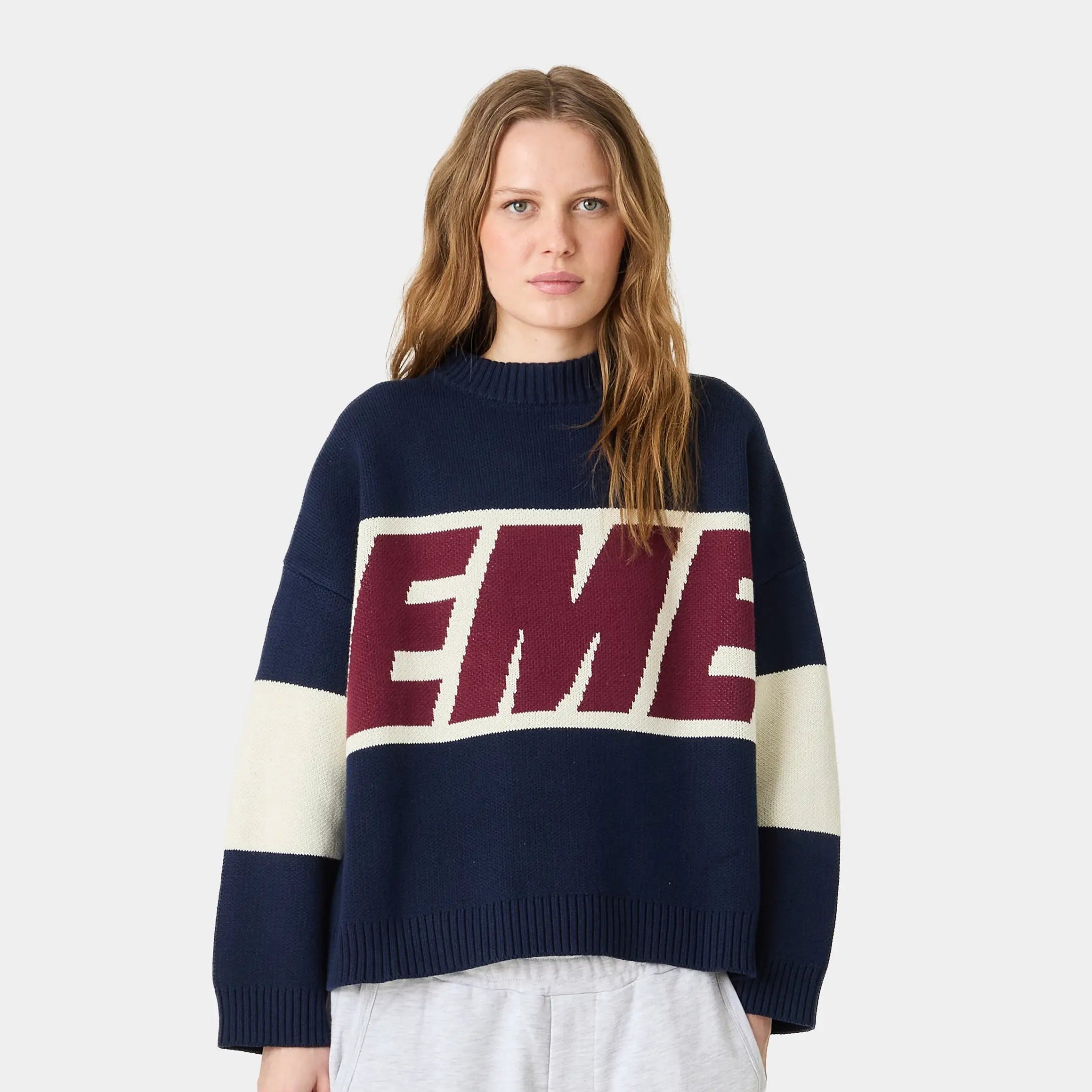 Thrill Navy Master Knit Sweater Knitwear Eme Studios