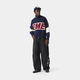 Thrill Navy Zipper Knit Knitwear eme