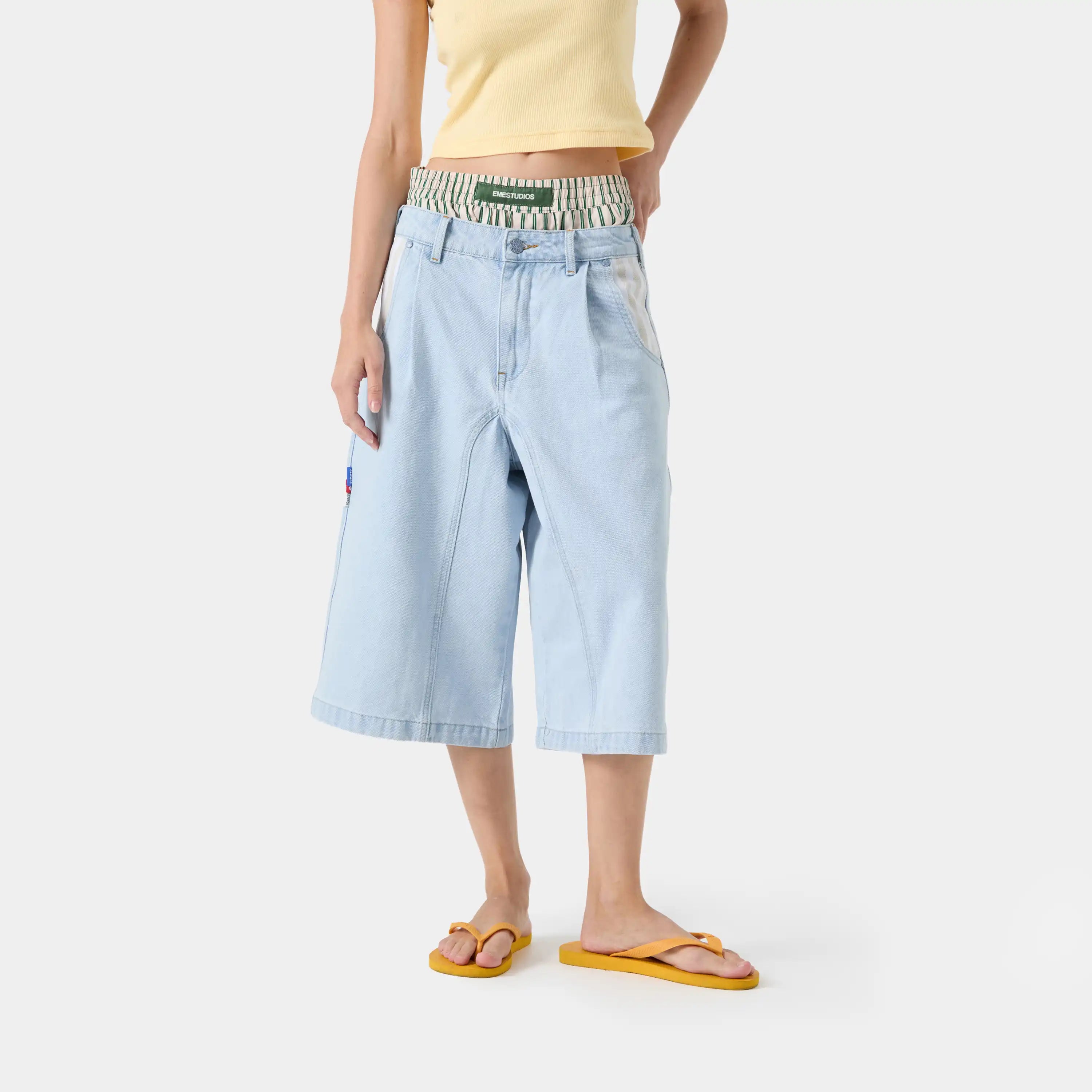 Tibiacore Blue Denim Jorts Shorts eme