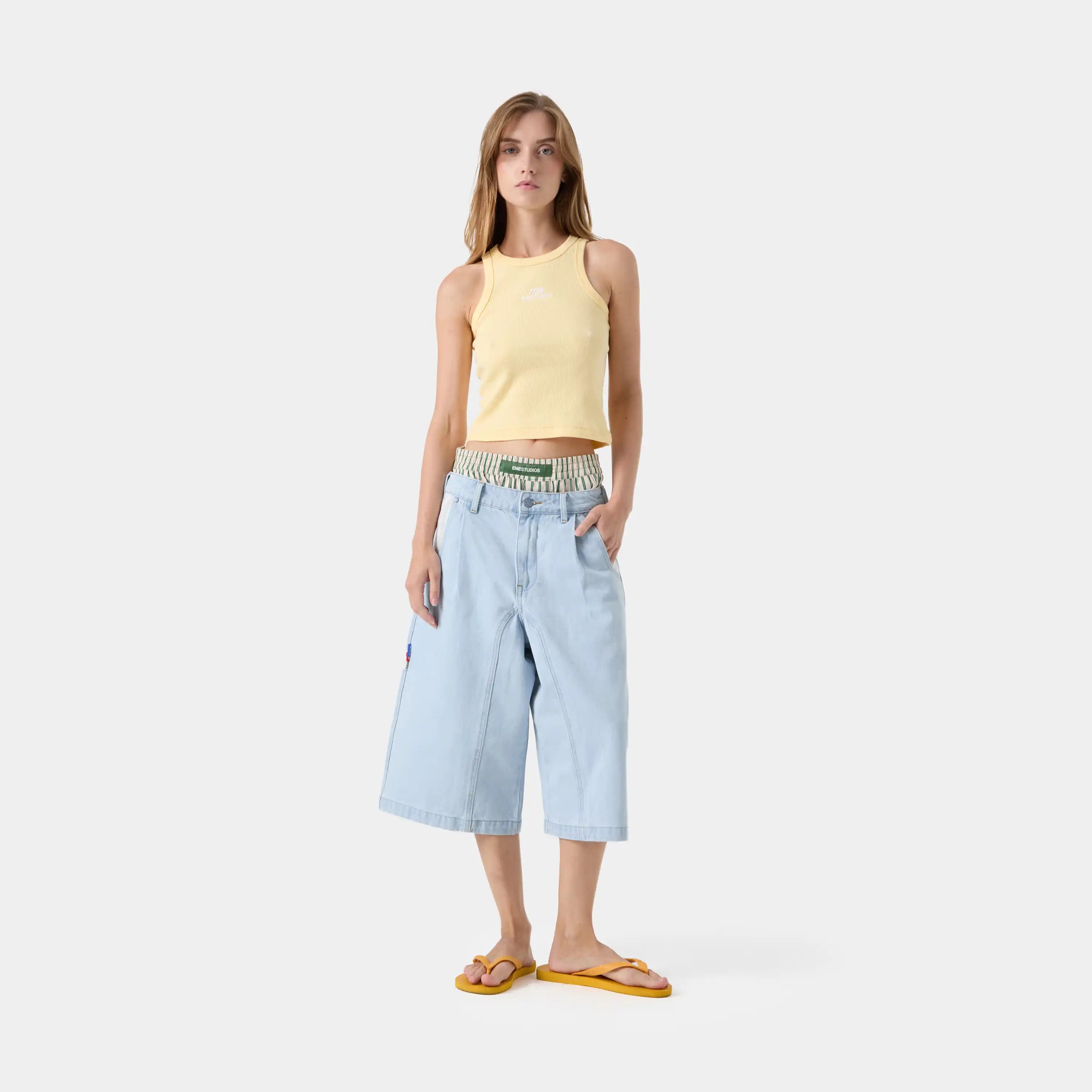 Tibiacore Blue Denim Jorts Shorts eme