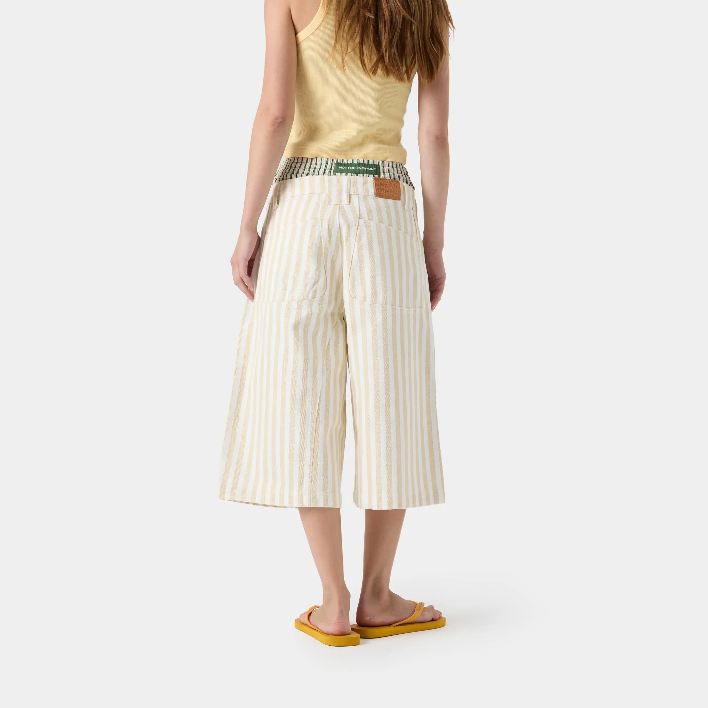 Tibiacore Striped Denim Jorts Shorts eme