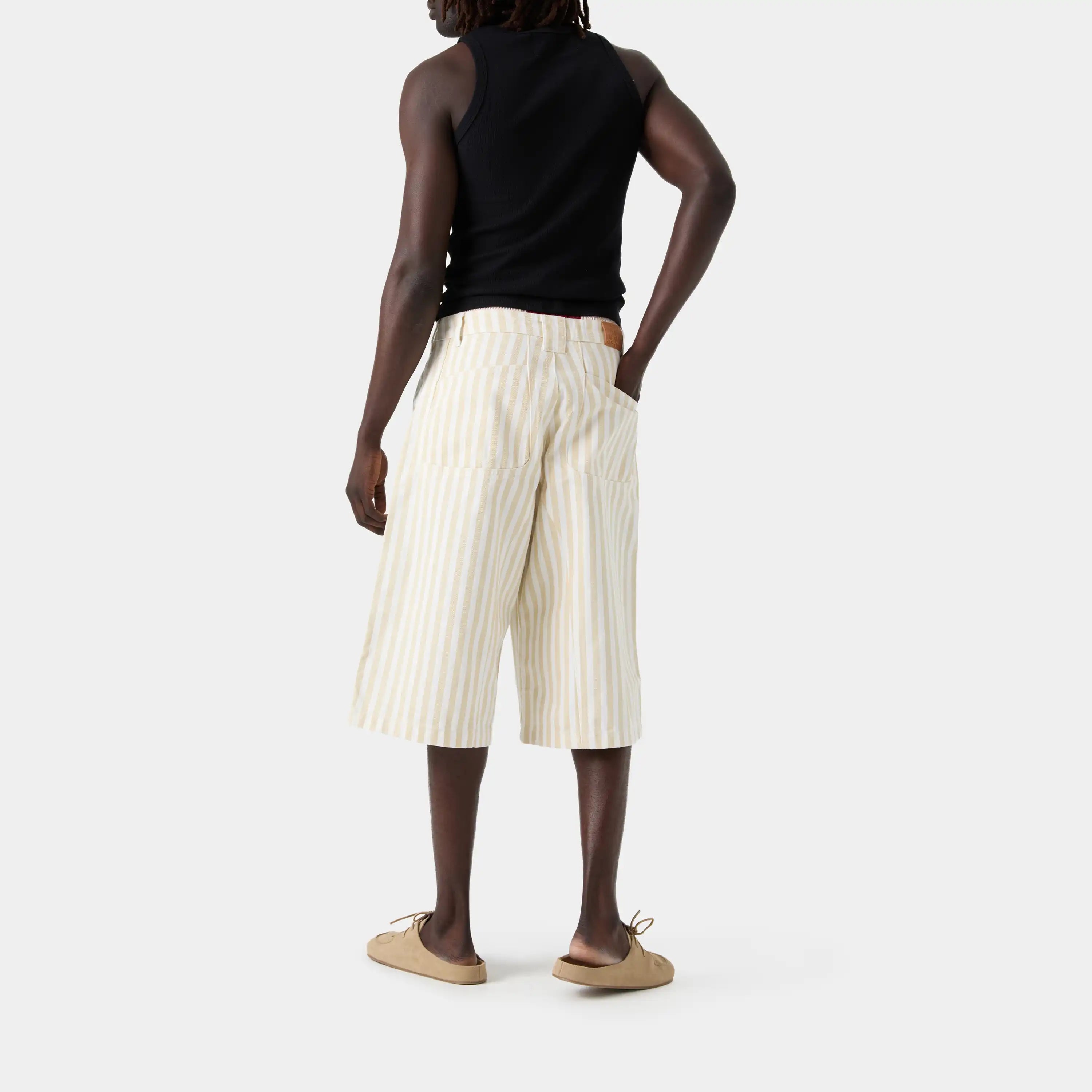 Tibiacore Striped Denim Jorts Shorts eme