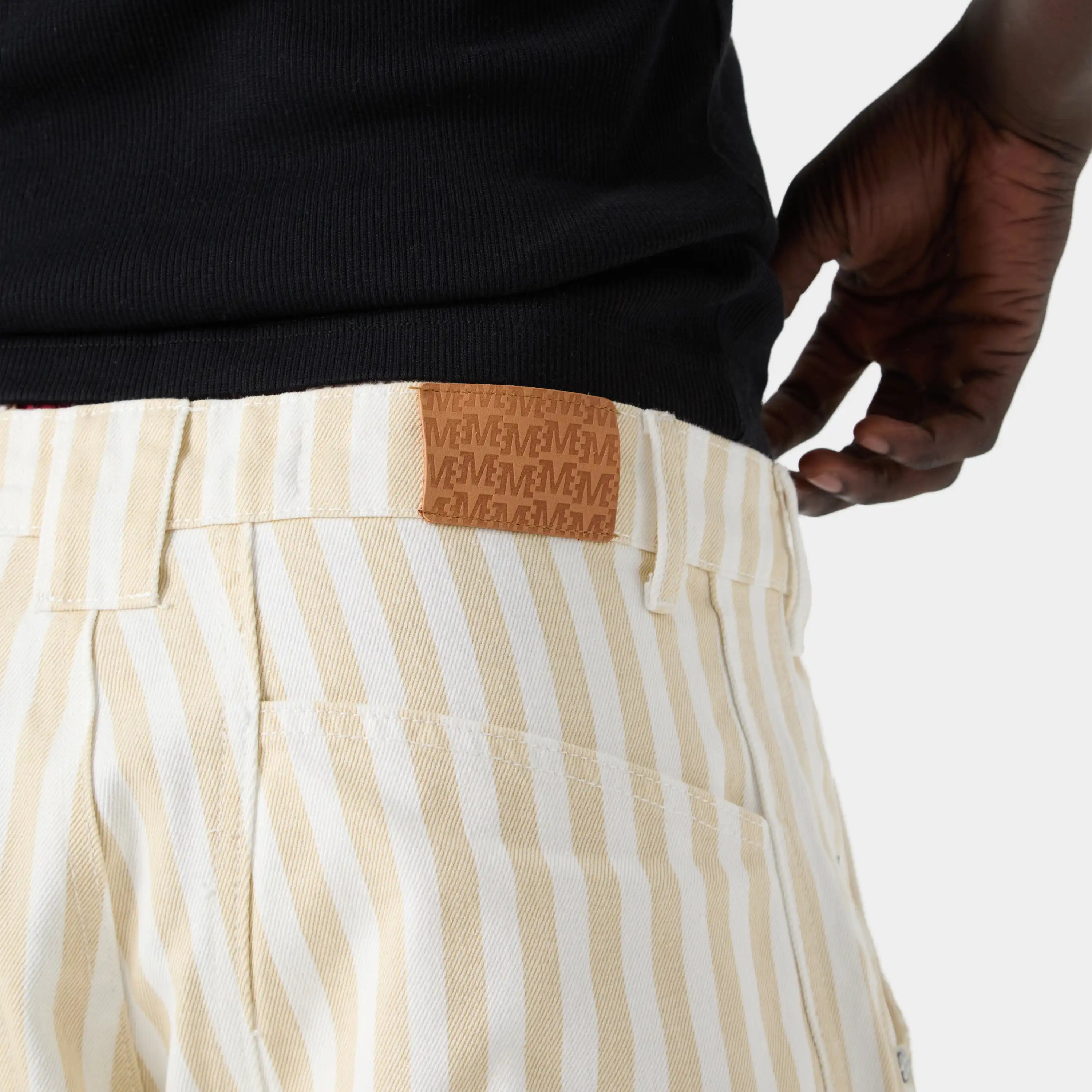 Tibiacore Striped Denim Jorts Shorts eme
