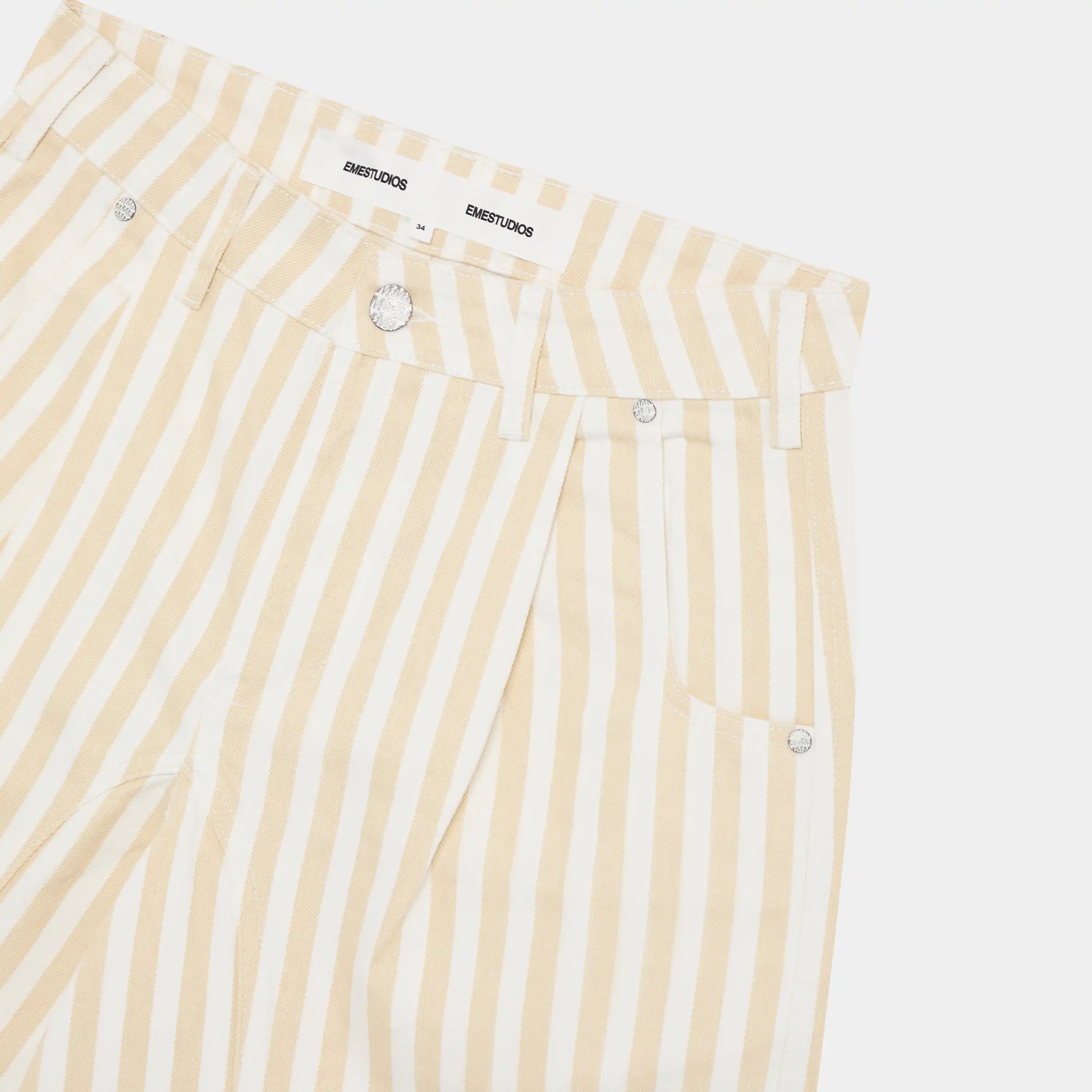 Tibiacore Striped Denim Jorts Shorts eme