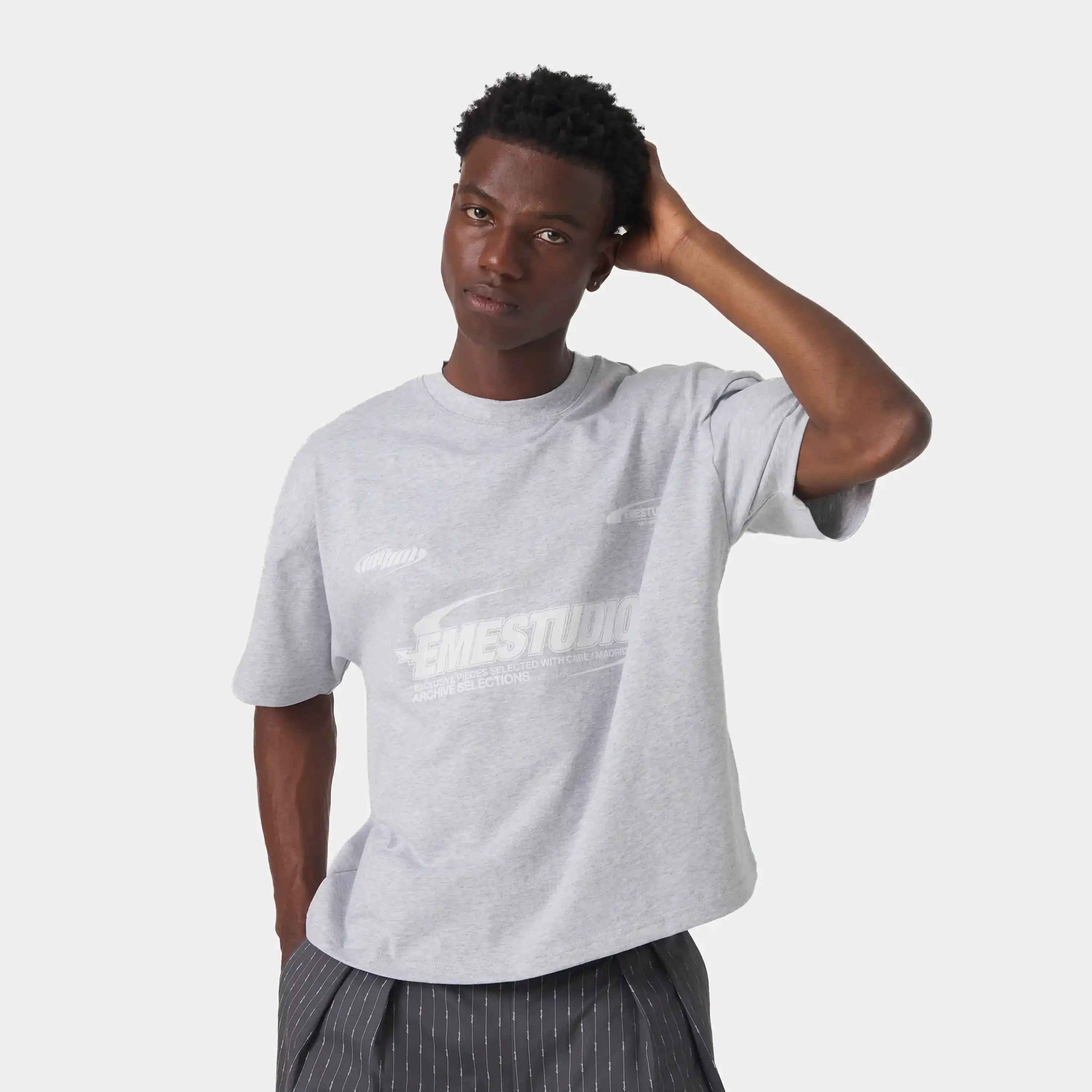 Tracer Heather Grey Oversized Tee T-shirts Eme Studios