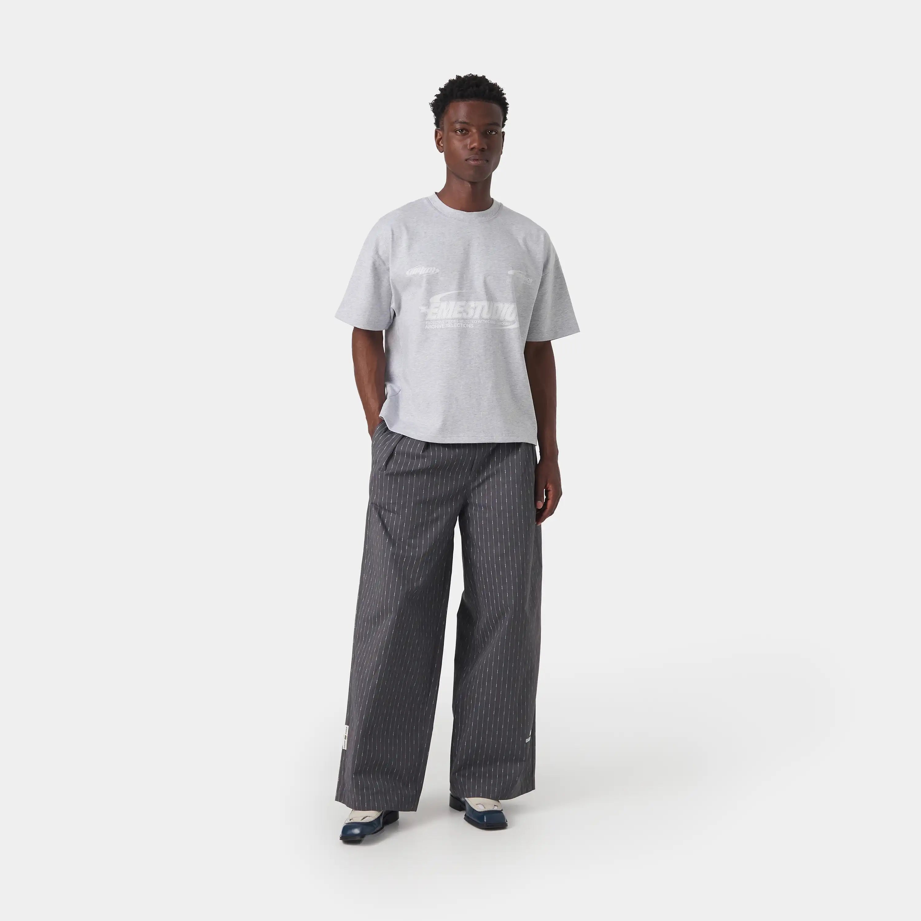 Tracer Heather Grey Oversized Tee T-shirts Eme Studios