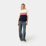 Track Paneled Navy Oversized Tee T-shirts Eme Studios