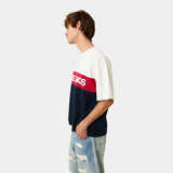 Track Paneled Navy Oversized Tee T-shirts Eme Studios
