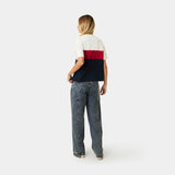 Track Paneled Navy Oversized Tee T-shirts Eme Studios