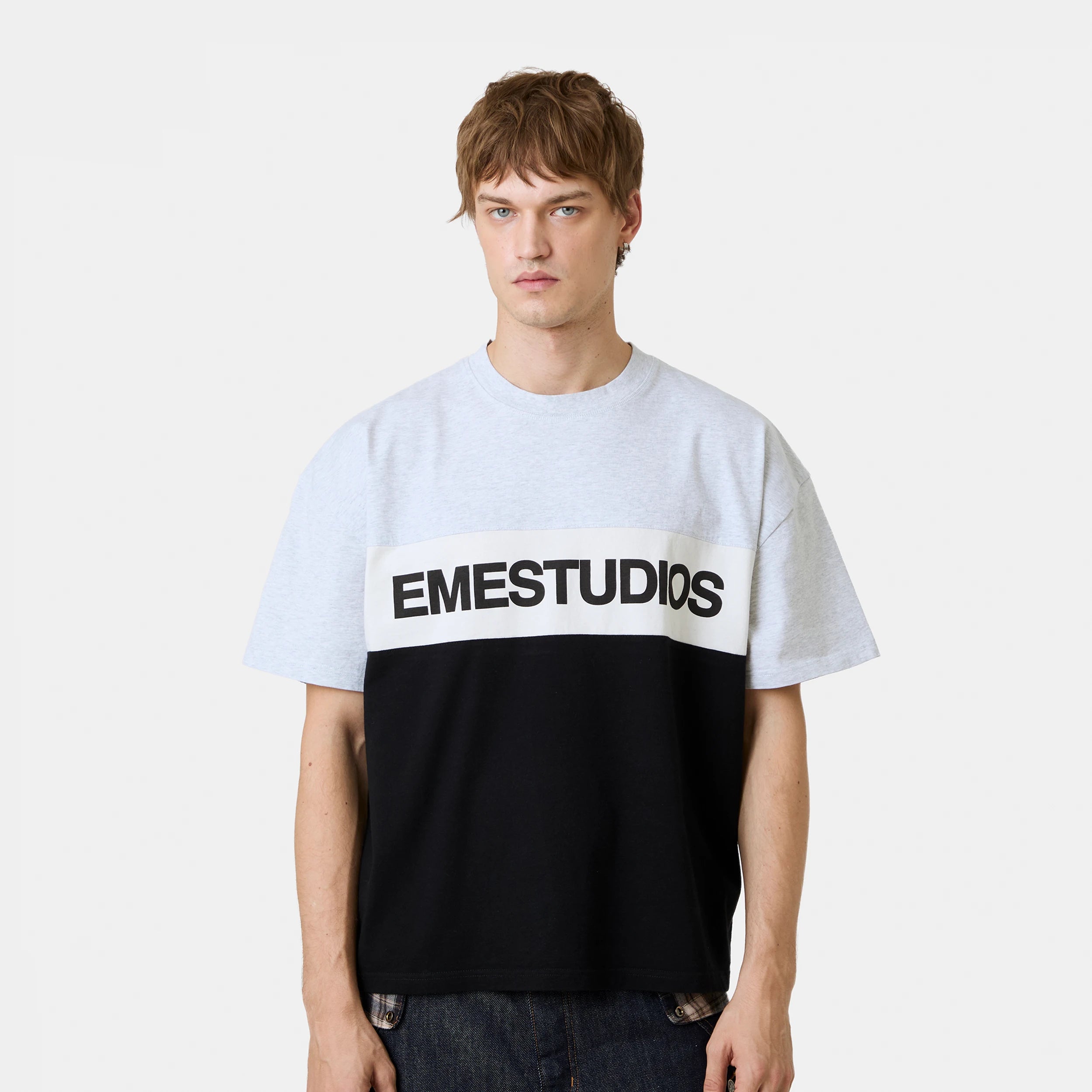 Track Paneled Shadow Oversized Tee T-shirts Eme Studios