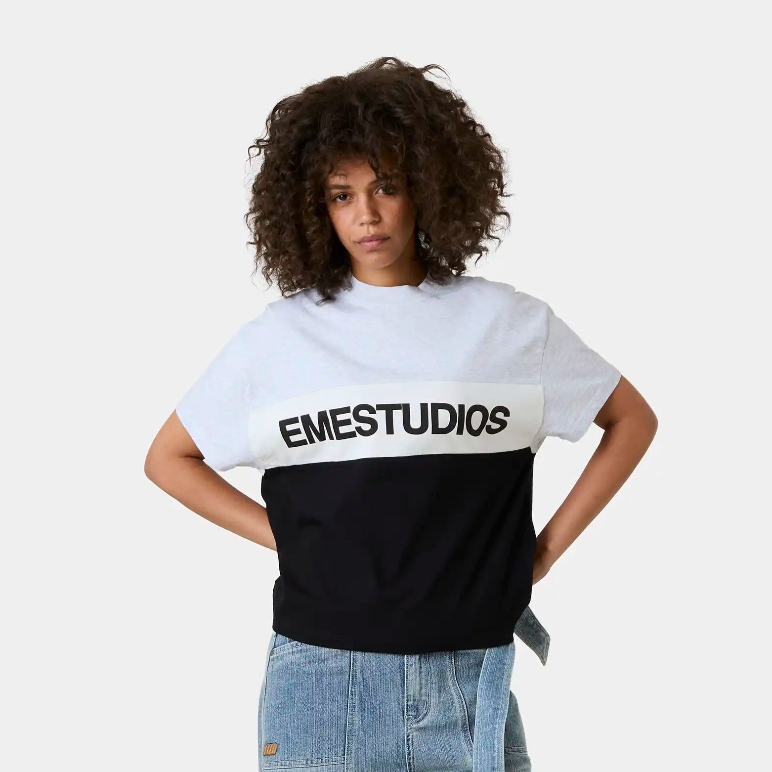 Track Paneled Shadow Oversized Tee T-shirts Eme Studios
