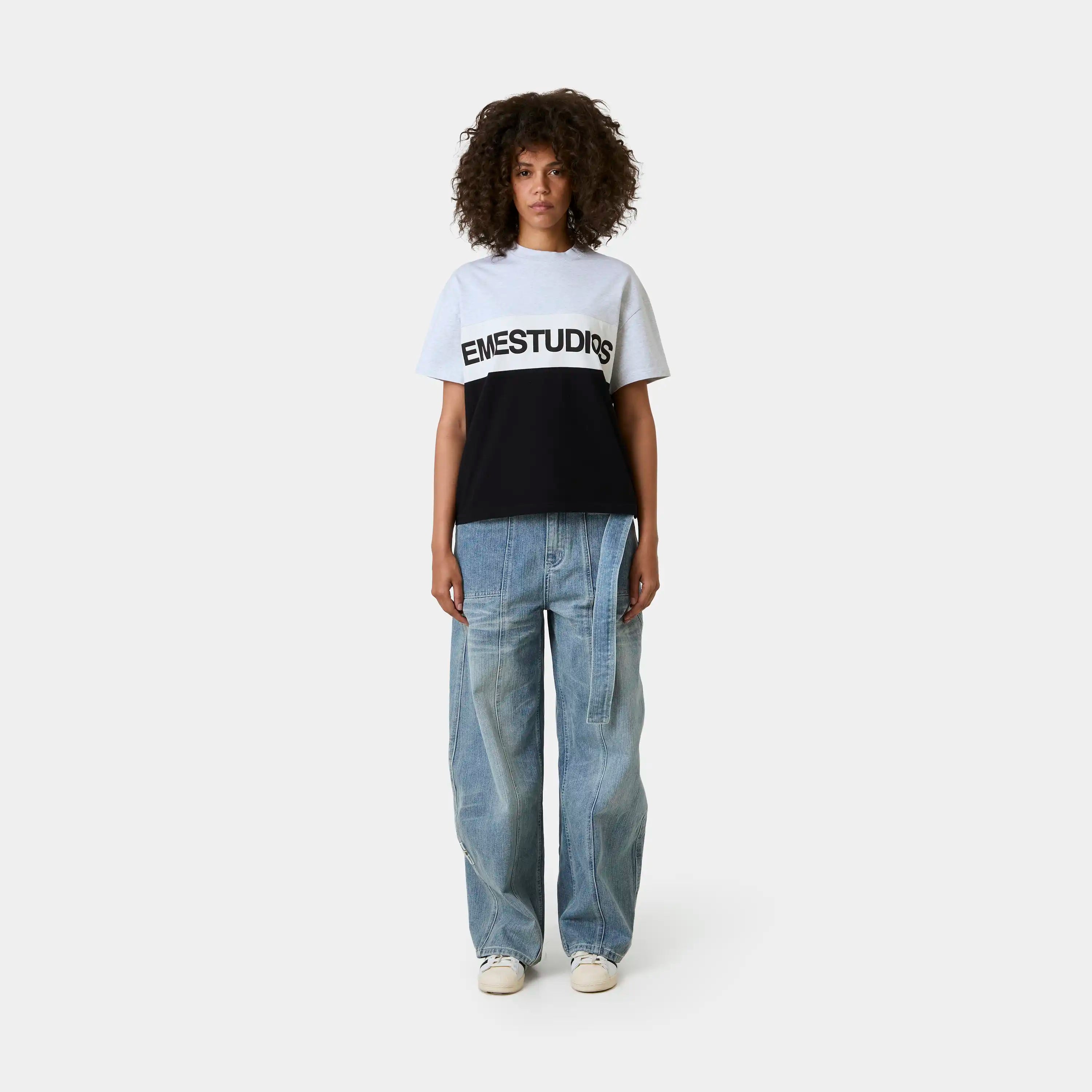 Track Paneled Shadow Oversized Tee T-shirts Eme Studios