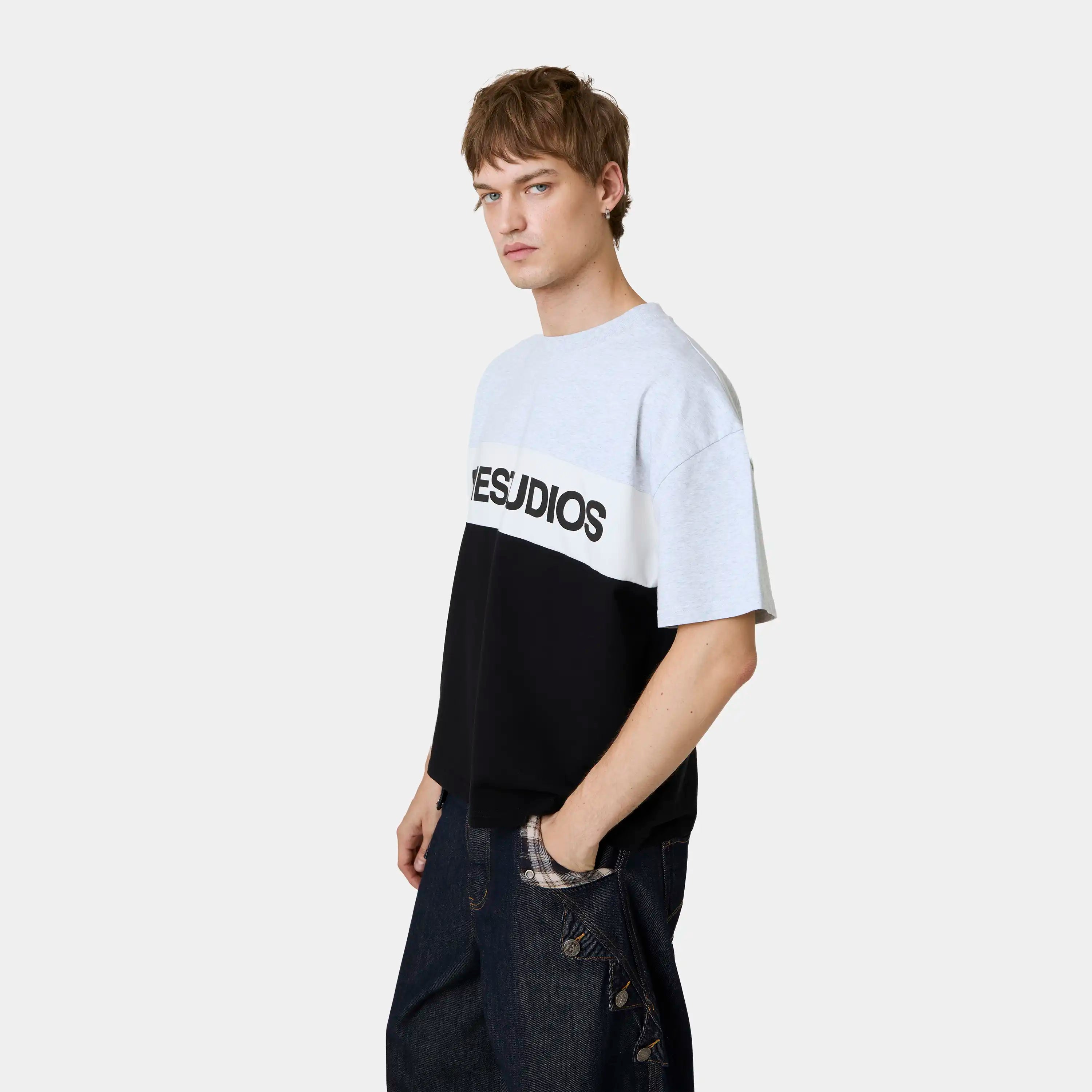 Track Paneled Shadow Oversized Tee T-shirts Eme Studios
