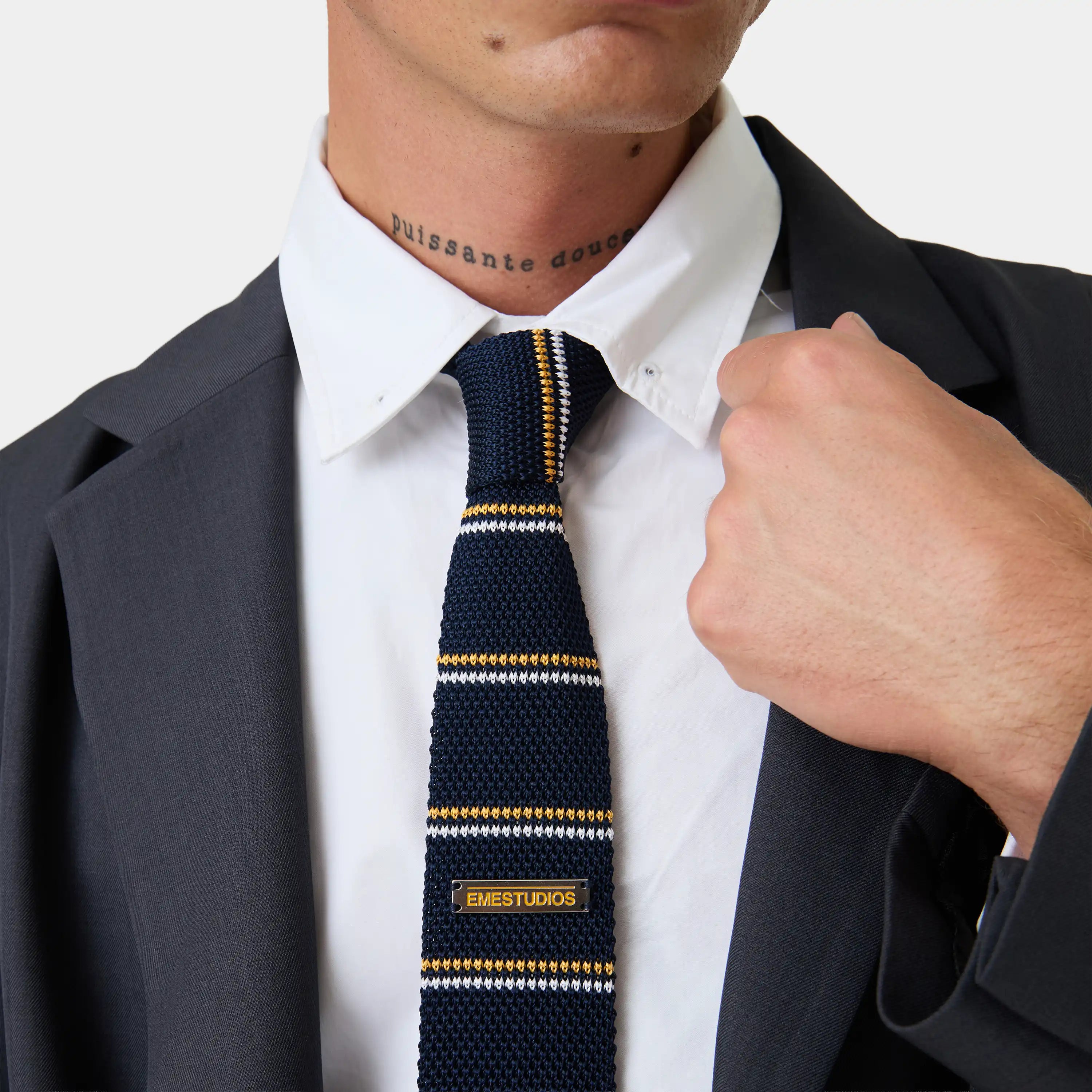 Trad Stripped Lise Tie Accesories Eme Studios