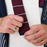 Trad Stripped Wine Tie Accesories Eme Studios