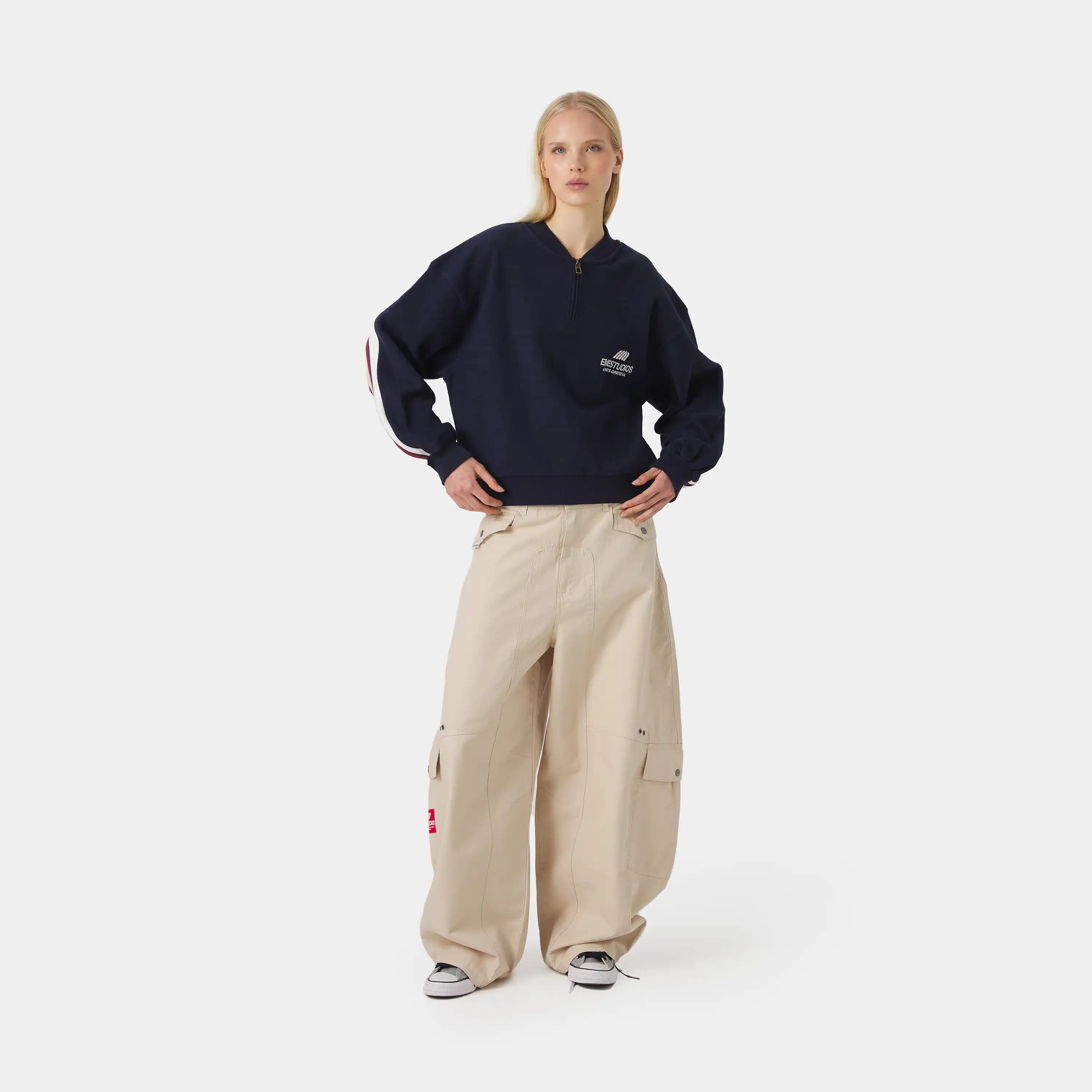 Vanguard Navy Half Zip Sweatshirts Eme Studios