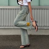 Vitel Flared Blue Denim Pants Pants Eme Studios