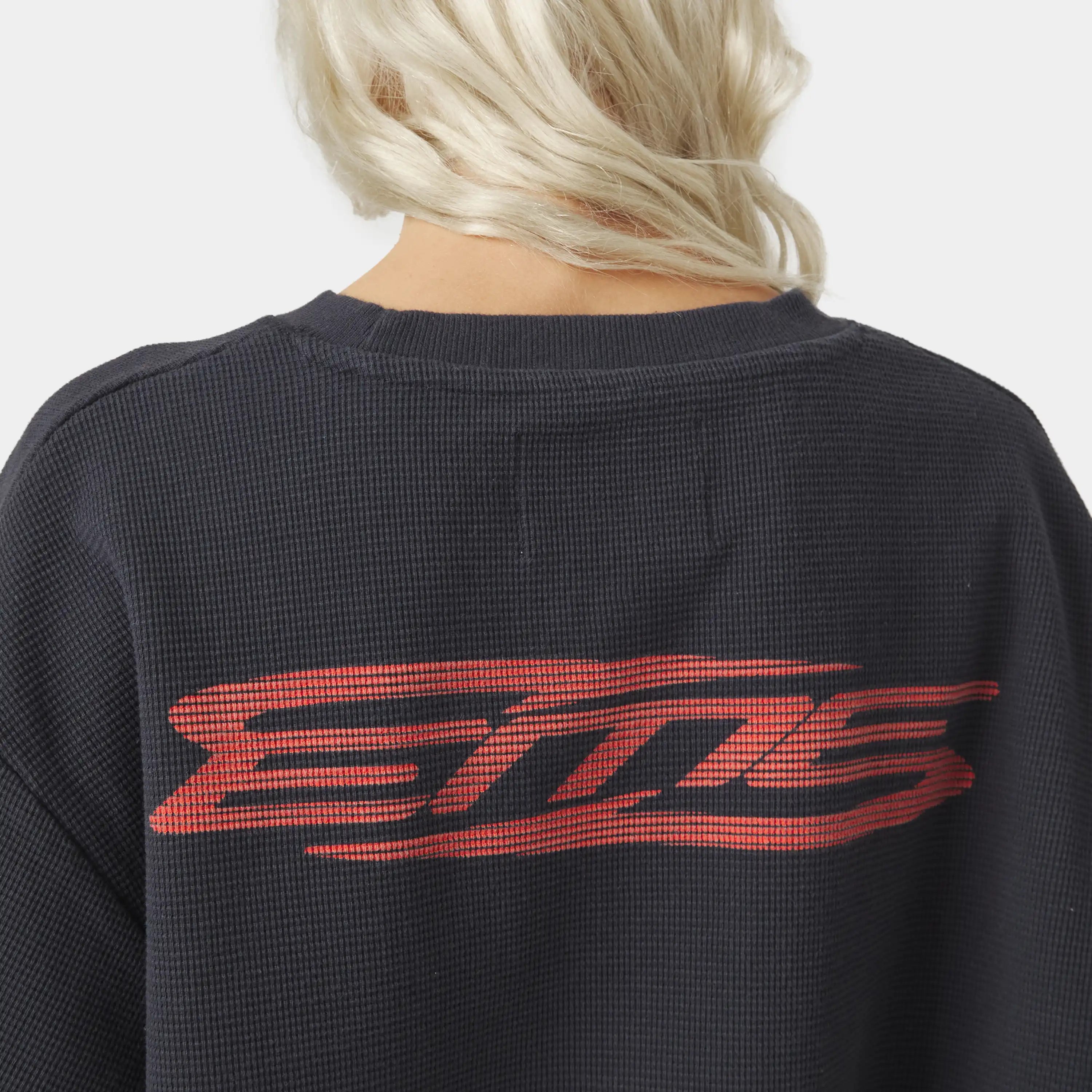Waffle Navy Crewneck Sweatshirts Eme Studios