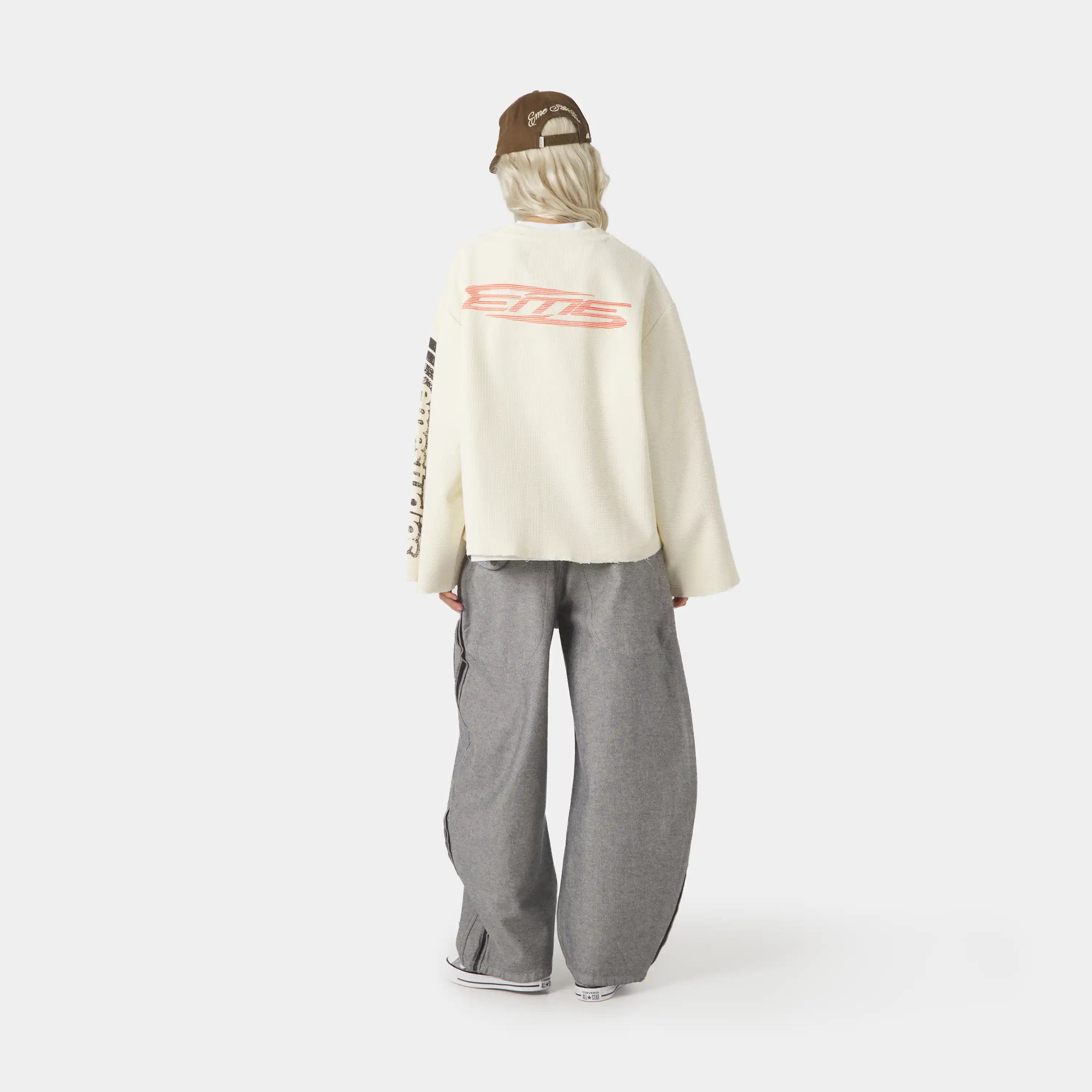 Waffle Off Sand Crewneck Sweatshirts Eme Studios