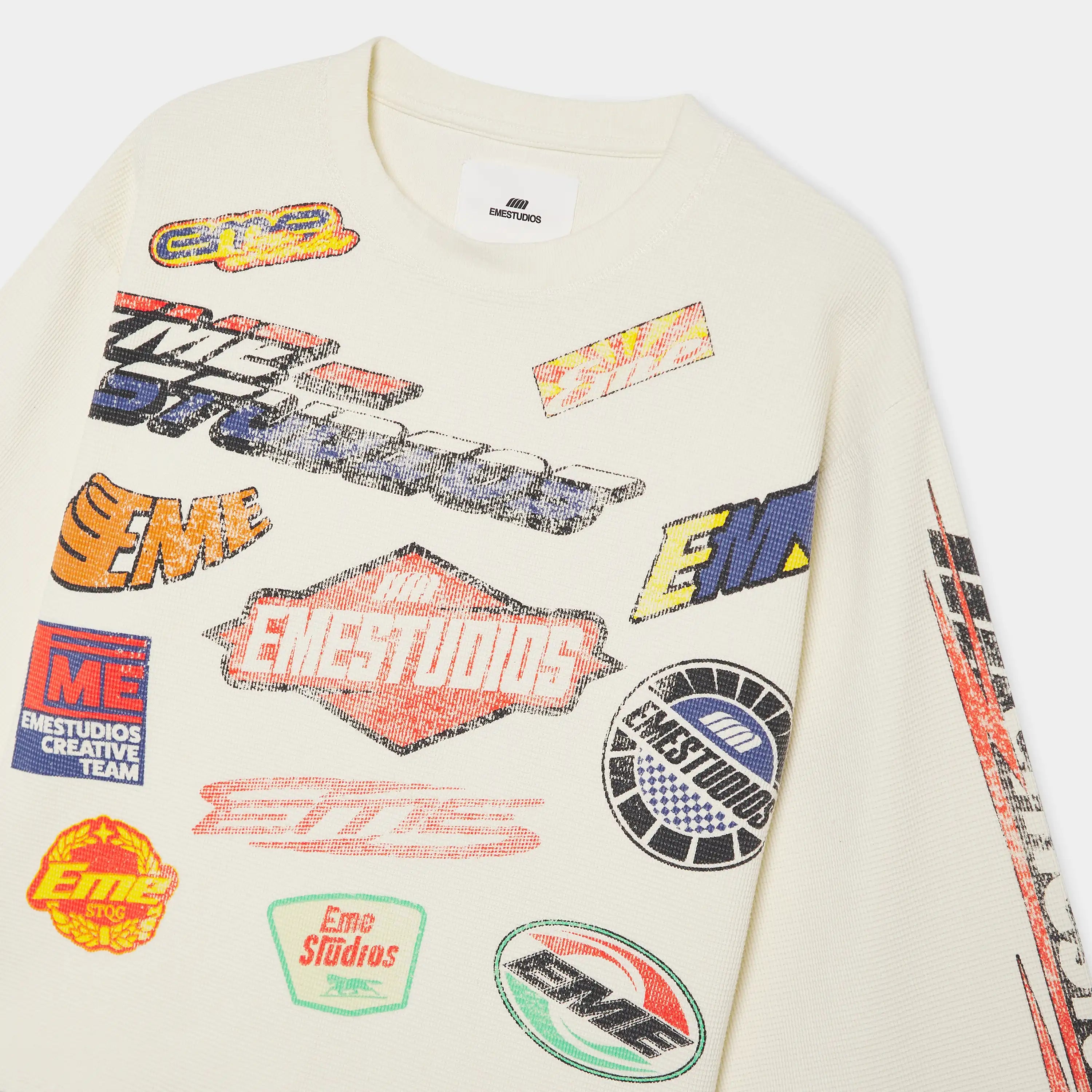 Waffle Off Sand Crewneck Sweatshirts Eme Studios
