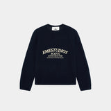 Yisuka Navy Knit Sweater Knitwear Eme Studios