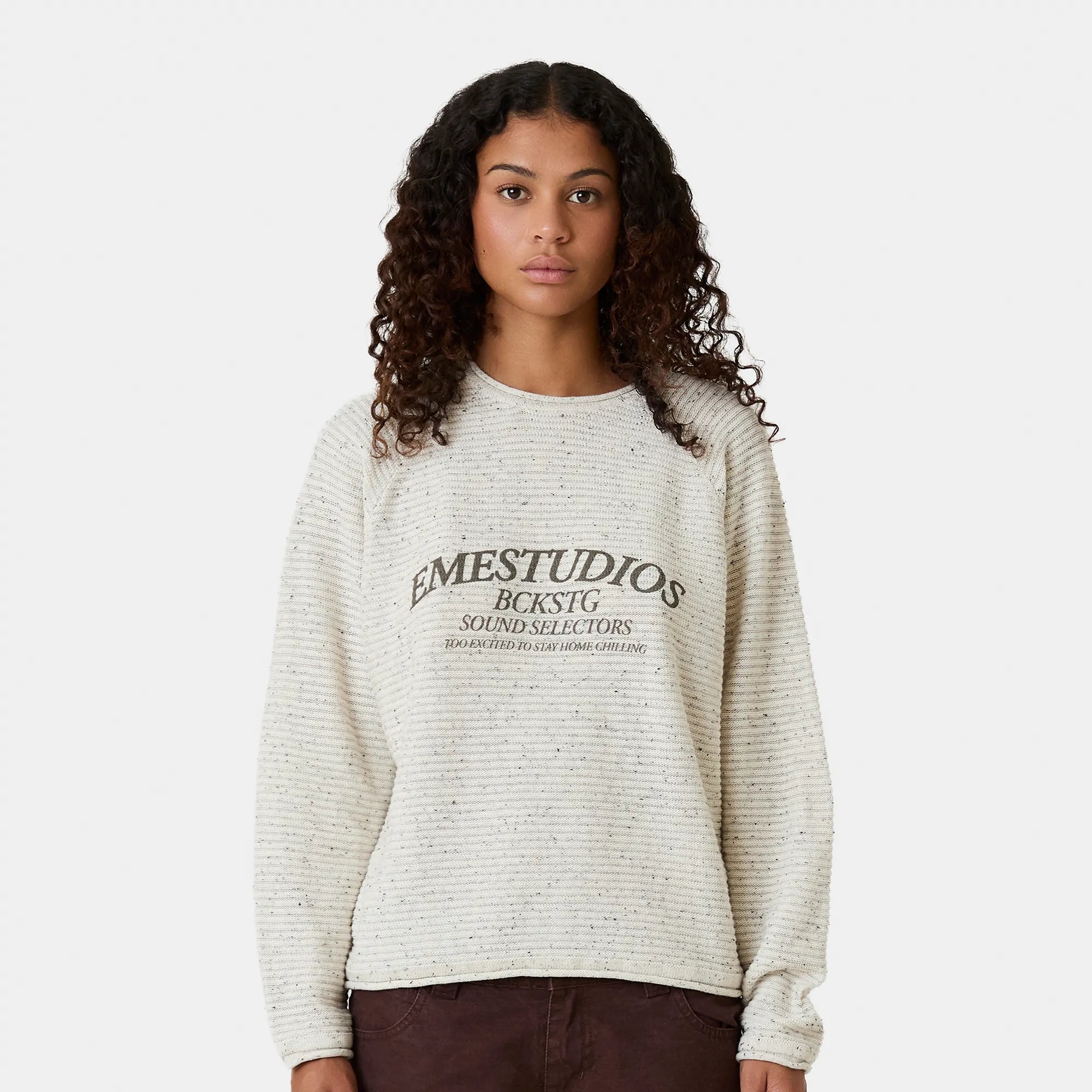 Yisuka Off Sand Knit Sweater Knitwear Eme Studios