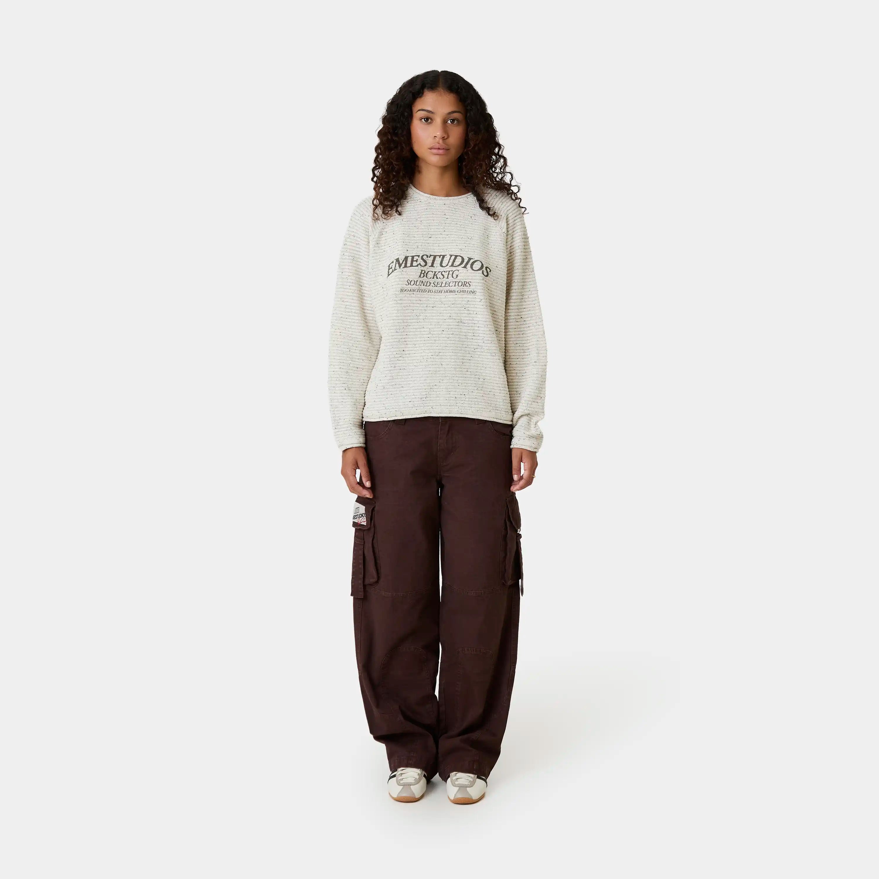 Yisuka Off Sand Knit Sweater Knitwear Eme Studios