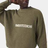 Yoss Olive Knit Sweater Knitwear Eme Studios