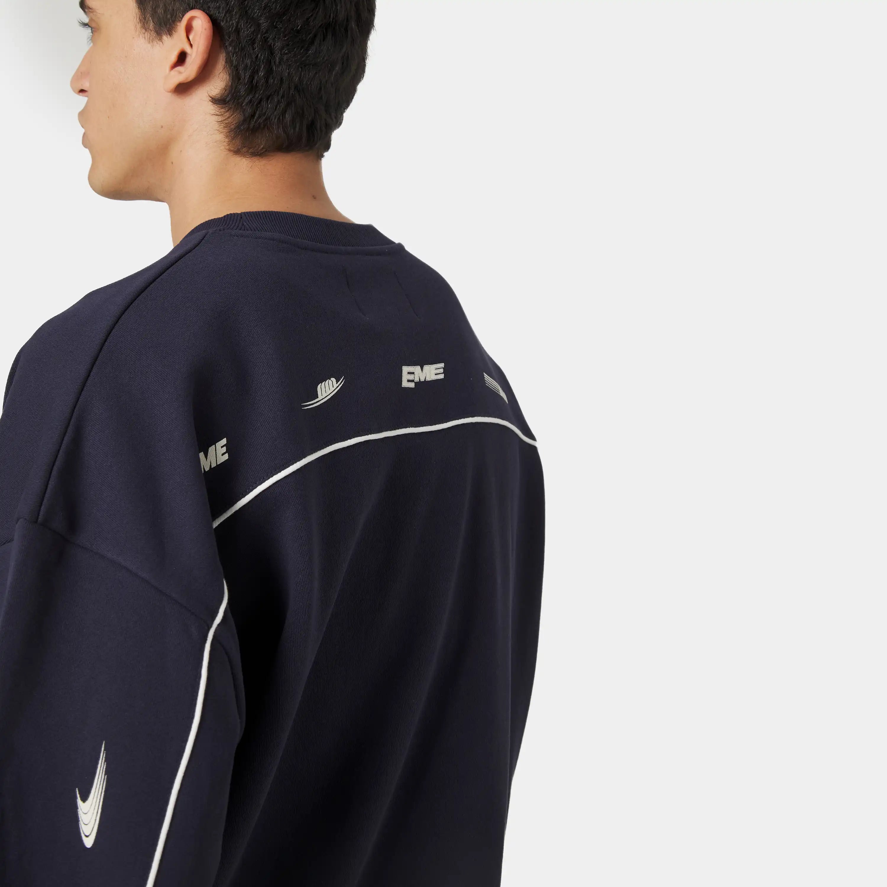 Zenit Navy Oversized Crewneck Sweatshirts Eme Studios