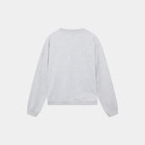 Box Heather Grey Oversized Crewneck Sweatshirts eme
